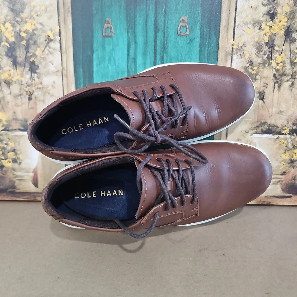 Cole Haan Men's Size 8 M Grand Atlantic Oxfords Brown Chestnut C34853 Shoes